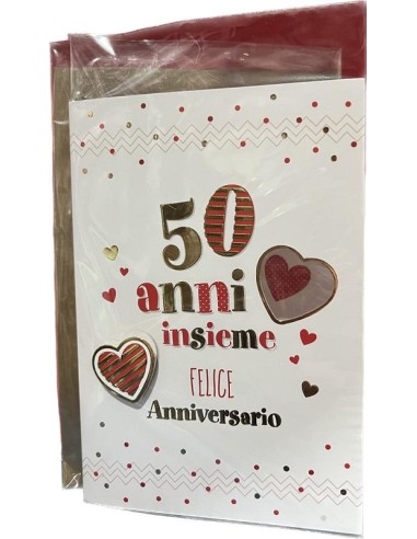 BIGLIETTO D'AUGURI ANNIVERSARIO 50 ANNI | Guida Book Store