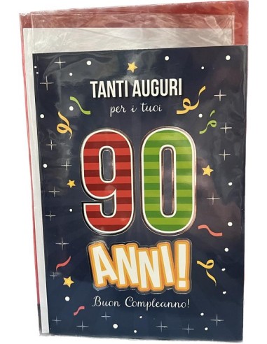 BIGLIETTO D'AUGURI 90 ANNI
