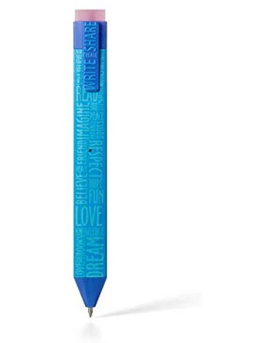 SEGANLIBRO/PENNA CANCELLINA  AZZURRO CON FRASI