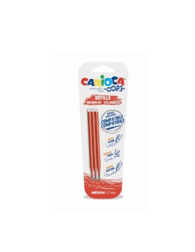 CARIOCA RICARICHE PENNA CANCELLINA OOPS 3 ROSSE 0.7