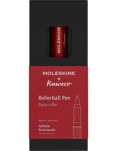 MOLESKINE ROLLLERBALL PEN RICARICABILE INCHIOSTRO NERO 0.7 ROSSA