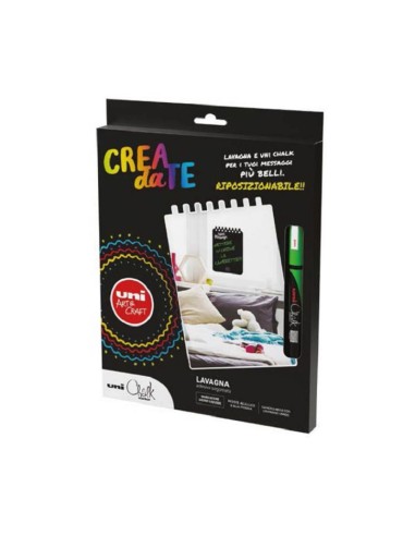 LAVAGNA ADESIVA SAGOMATA CON PENNARELLO UNI CHALK
