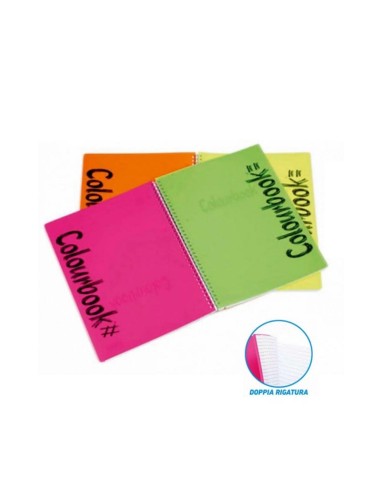COLOURBOOK QUADERNONE SPIRALATO DOPPIA RIGATURA 1R/5M