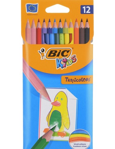 BIC KIDS TROPICOLORS PASTELLI COLORATI 12 