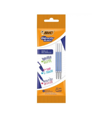 BIC RICARICA GELOCITY ILLUSION 0.7 BLU 3 