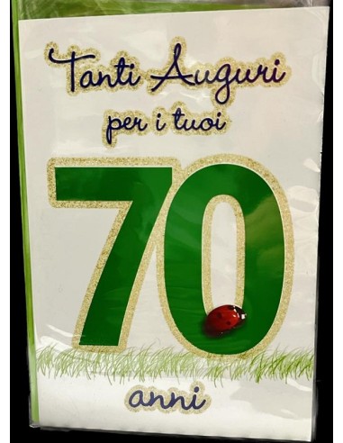 BIGLIETTO D'AUGURI 70 ANNI