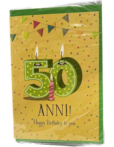 BIGLIETTO D'AUGURI 50 ANNI