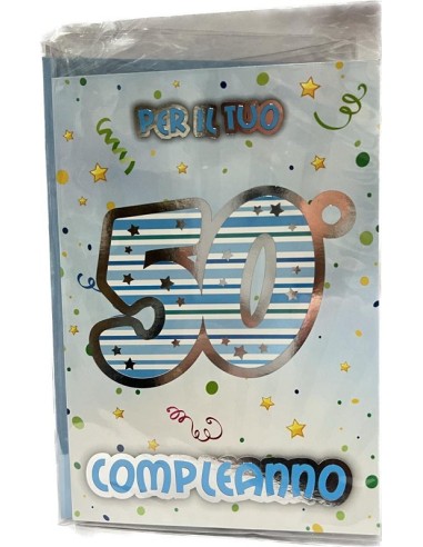 BIGLIETTO D'AUGURI 50 ANNI