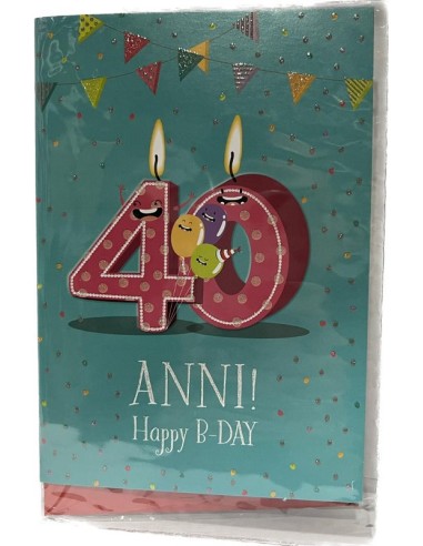 BIGLIETTO D'AUGURI 40 ANNI
