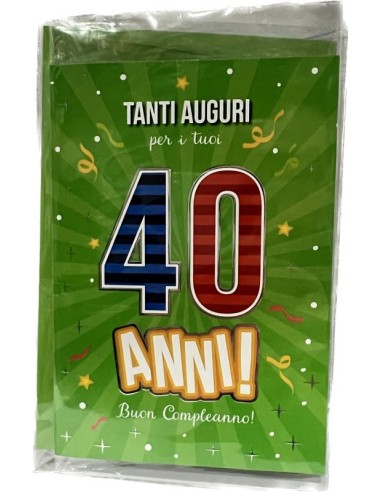 BIGLIETTO D'AUGURI 40 ANNI