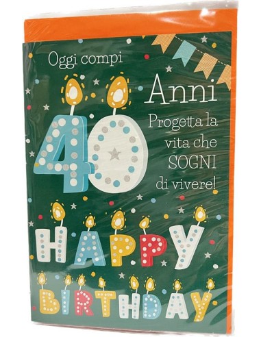 BIGLIETTO D'AUGURI 40 ANNI