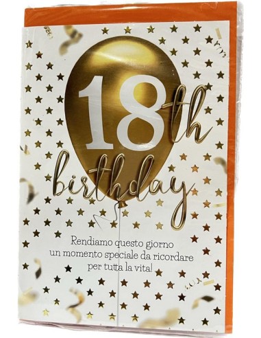 BIGLIETTO D'AUGURI 18 ANNI