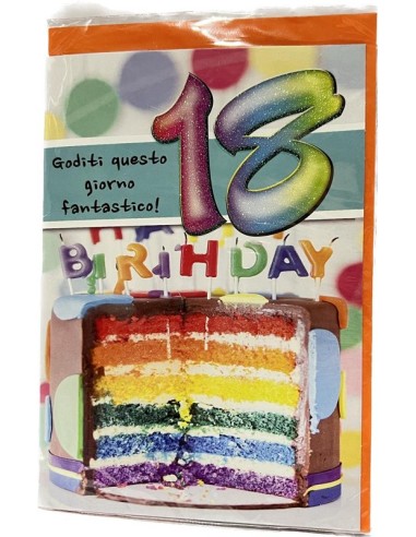 BIGLIETTO D'AUGURI 18 ANNI