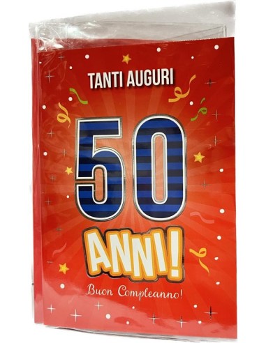 BIGLIETTO D'AUGURI 50 ANNI