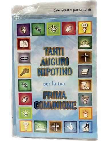 BIGLIETTO D'AUGURI COMUNIONE