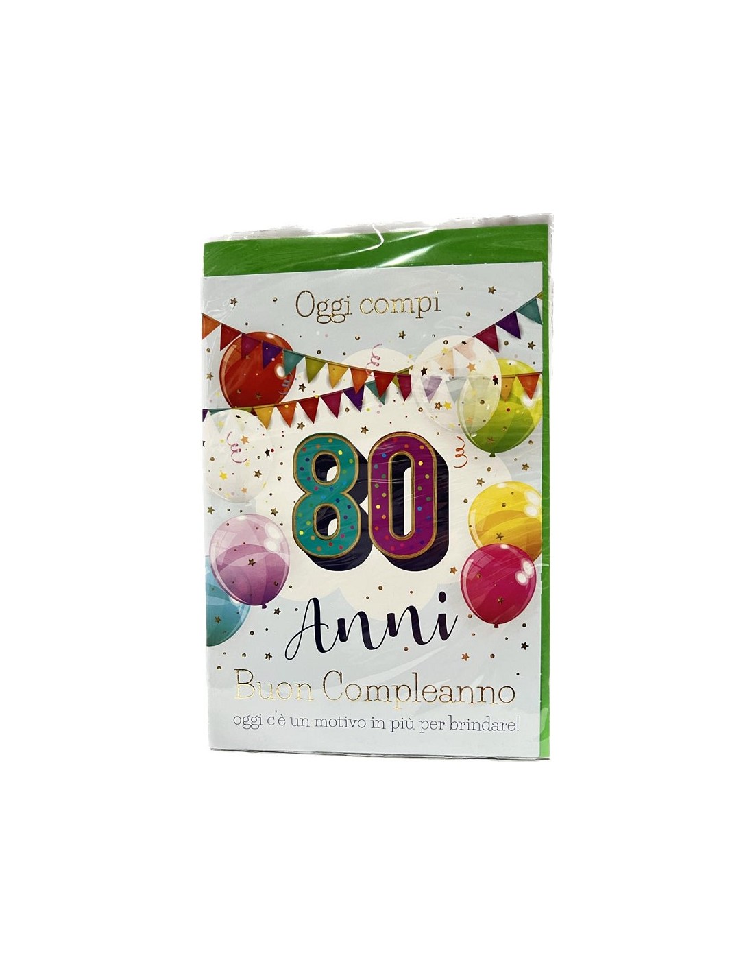 BIGLIETTO D'AUGURI 80 ANNI