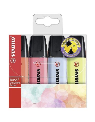 EVIDENZIATORI STABILO BOSS ORIGINAL PASTEL - CONF. DA 4 