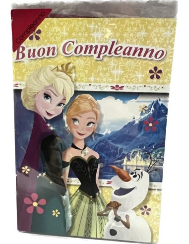 BIGLIETTO D'AUGURI COMPLEANNO FROZEN