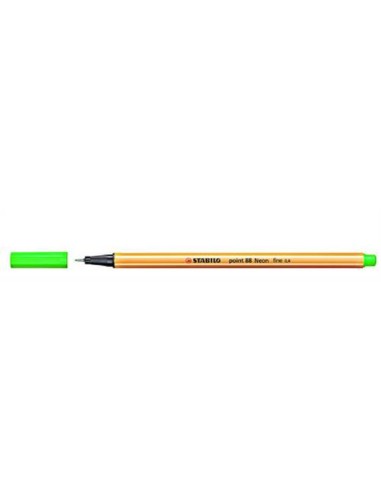 FINELINER STABILO POINT 88 VERDE NEON 88/033