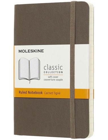 MOLESKINE CLASSIC COLLECTION SOFT COVER RIGHE A6 MARRONE