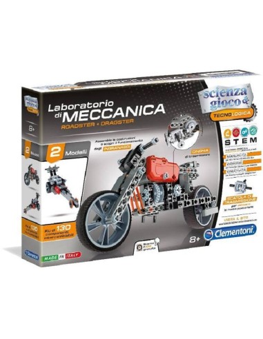 CLEMENTONI SCIENZA E GIOCO LABORATORIO DI MECCANICA ROADSTER+DRAGSTER