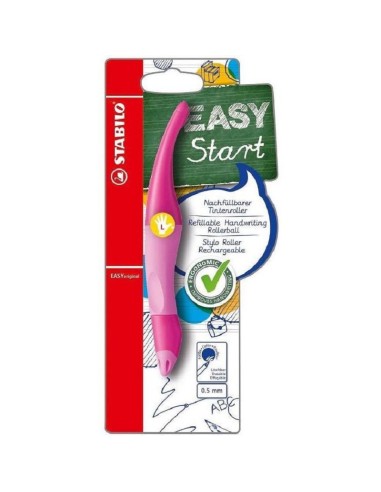 PENNA STABILO ROLLER ERGONOMICA ROSA PER MANCINI