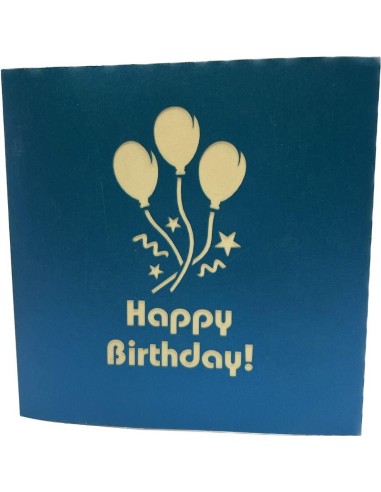 BIGLIETTO D'AUGURI POP UP ORIGAMI COMPLEANNO