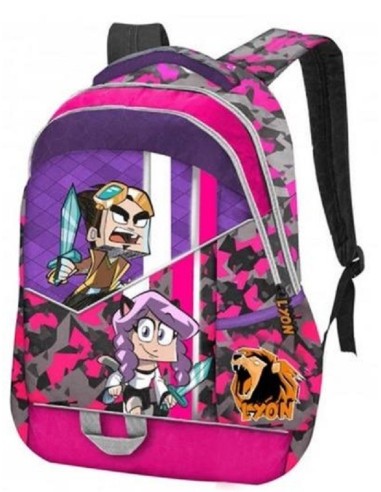 ZAINO ORGANIZZATO LYON GAMER - ROSA E VIOLA 