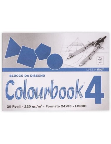 COLOURBOOK ALBUM DA DISEGNO LISCIO 20 FOGLI 220g 33X48