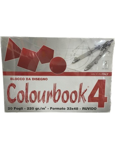 BLOCCO DA DISEGNO COLOURBOOK 33x48cm RUVIDO 20fg.