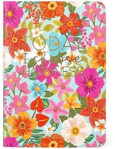 QUADERNO A RIGHE 100 PG. LEGAMI - TODAY I CHOOSE HAPPINES 
