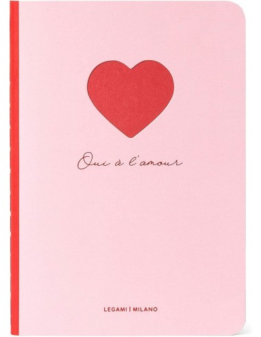 QUADERNO MEDIUM A RIGHE 80 PG. LEGAMI - CUORE