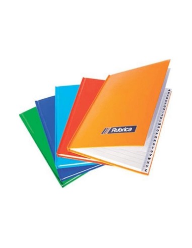 RUBRICA FORMATO A5 CON COPERTINA RIGIDA BLU