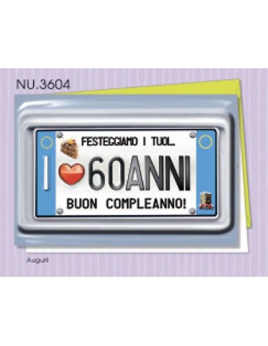 BIGLIETTO D'AUGURI 60 ANNI