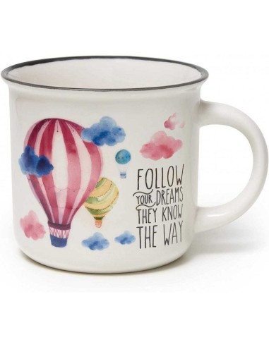 TAZZA IN PORC. NEW BONE CHINA - CUP-PUCCINO - AIR BALLOON