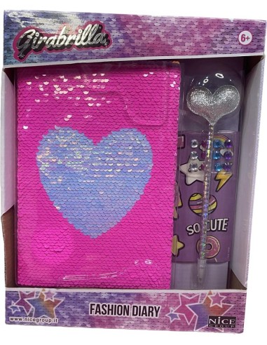GIRABRILLA FASHION DIARY CON PENNA 
