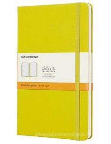 TACCUINO MOLESKINE CON COPERTINA RIGIDA GIALLO - 192 PG. RIGHE 13x21cm