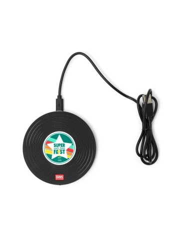LEGAMI CARICABATTERIE CELLULARE WIRELESS 10W DISCO IN VINILE