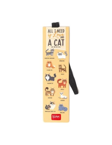 LEGAMI SEGNALIBRO ALL YOU NEED IS LOVE AND A CAT 