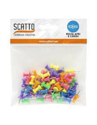 PUNTINE COLORATE 60 SPILLI METALLICI FLUO