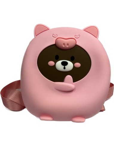 ZAINETTO MORBIDOSO LINE FRIENDS ORSETTO VESTITO DA MAIALINO