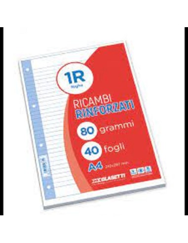 RICAMBI RINFORZATI 40 FOGLI A4 RIG. 1R