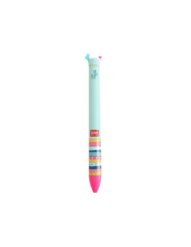 CLICK&CLACK TWO COLOR PEN- LLAMA BLU E ROSA