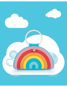 PORTACHIAVI CON PORTACUFFIETTE - ARCOBALENO