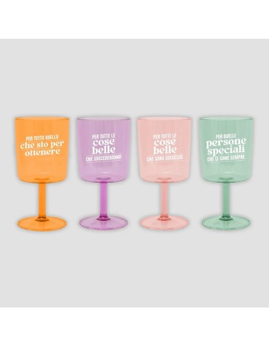 SET DI 4 CALICI DA VINO MR. WONDERFUL 