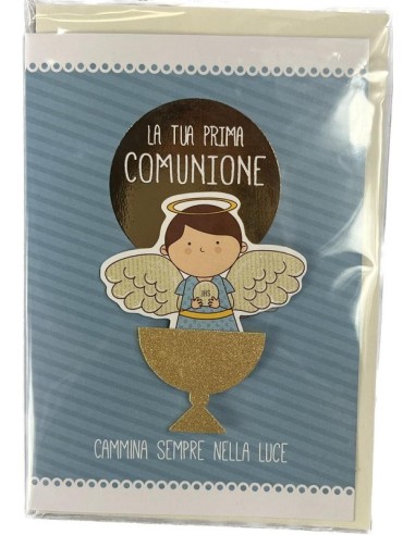 BIGLIETTO D'AUGURI COMUNIONE