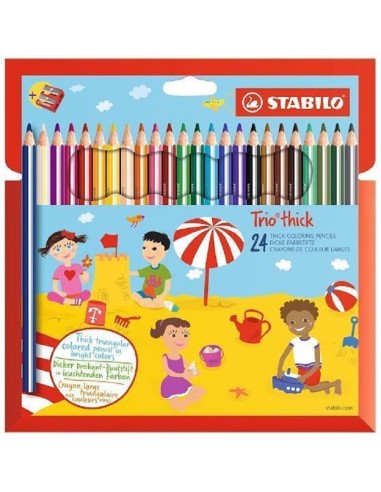 STABILO TRIO THICK DA 24 CON TEMPERAMATITE 2 FORI