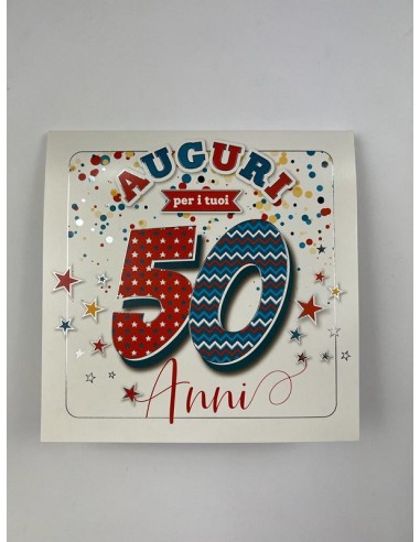 BIGLIETTO D'AUGURI POP UP SONORO ''WE ARE THE CHAMPIONS'' - 50 ANNI