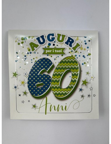 BIGLIETTO D'AUGURI POP UP SONORO ''I FEEL GOOD'' - 60 ANNI