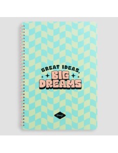 QUADERNO A4 A QUADRETTI - GREAT IDEAS, BIG DREAMS
